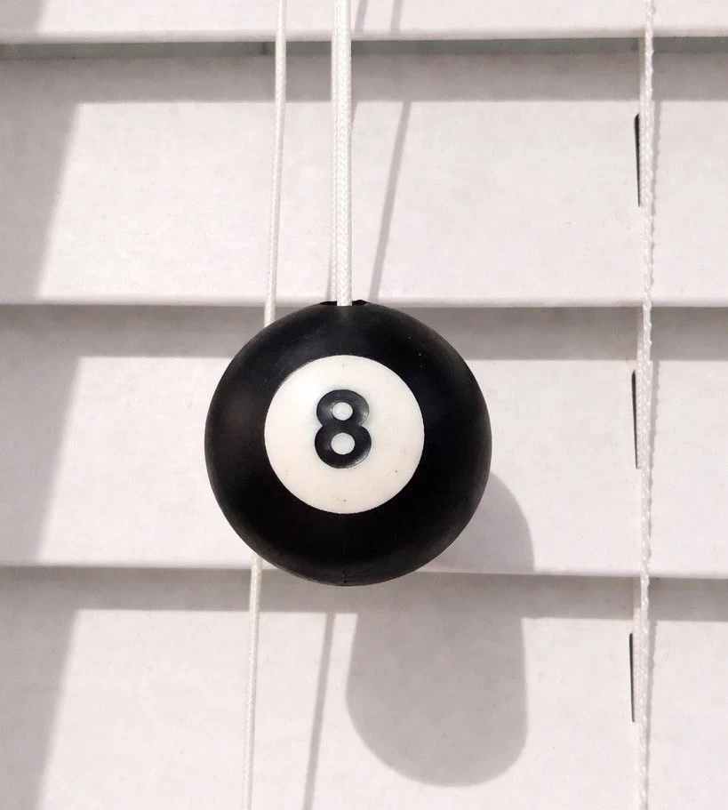 8 Ball Pool Blind Pull End | Man Cave Décor |