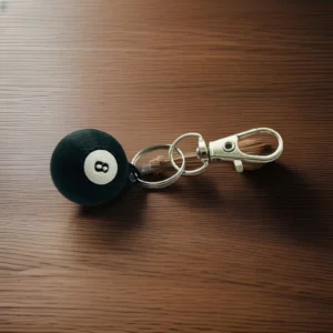 8 Ball Pool Ball Keyring | Novelty Pool & Snooker Keychain |