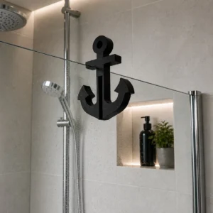Anchor Shower Glass Hooks (Pack of 2) – Hanging Hooks for Shower Screens