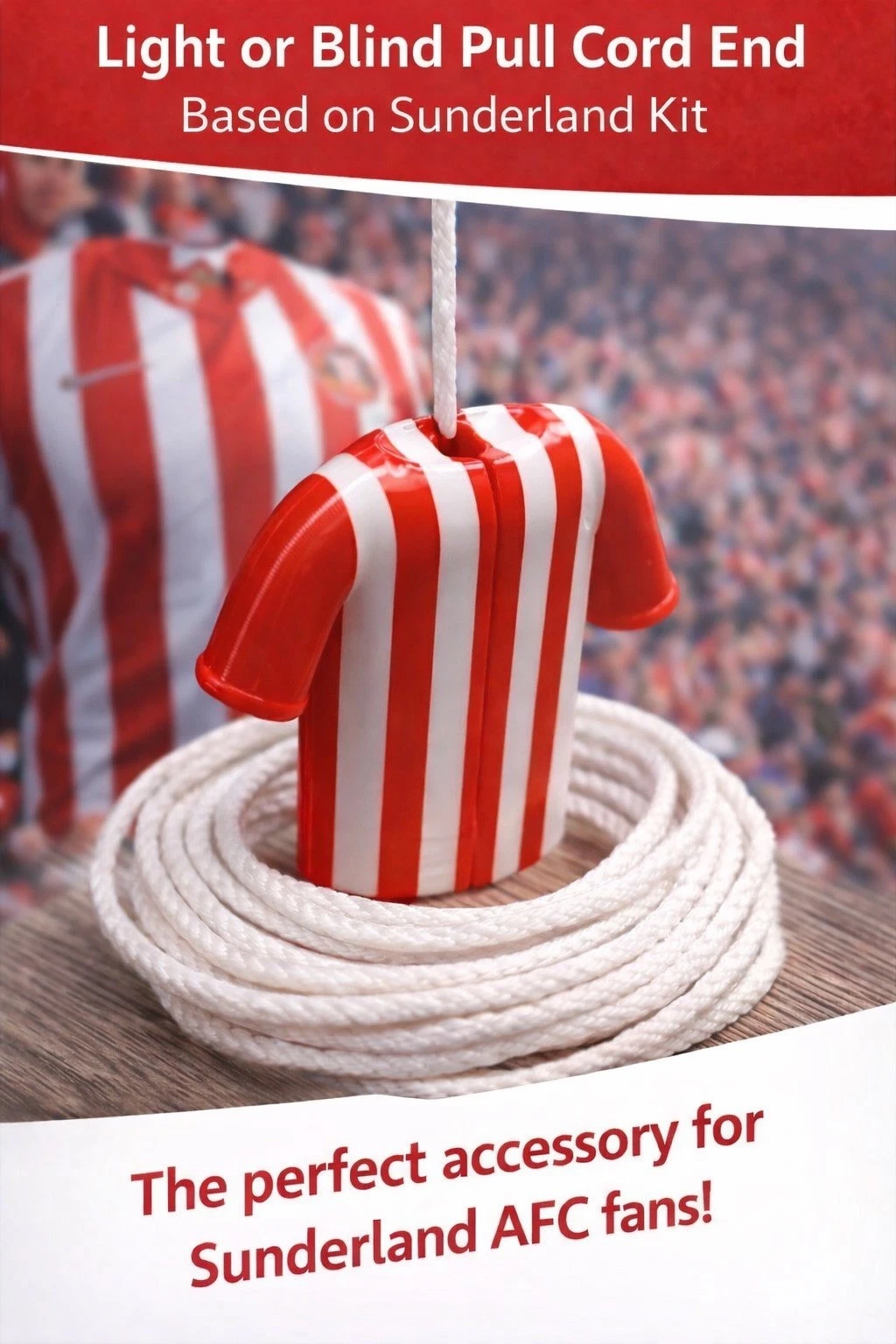 Red & White Football Shirt Blind Pull
