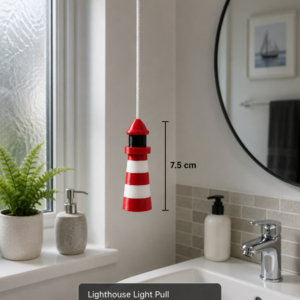 Red Lighthouse Themed Light Pull