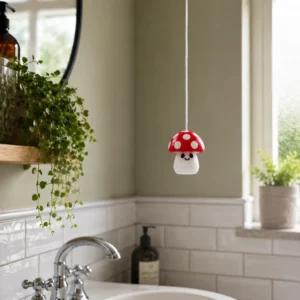 Red Toadstool Novelty Light Pull, Novelty Blind Pull Cord Handle