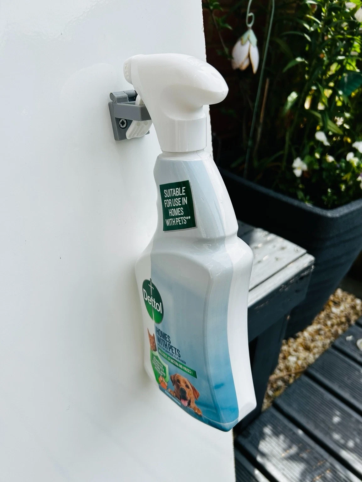 3 x Folding Spray Bottle Holder | Wall Mounted Storage for Cleaning Sprays | - Image 2