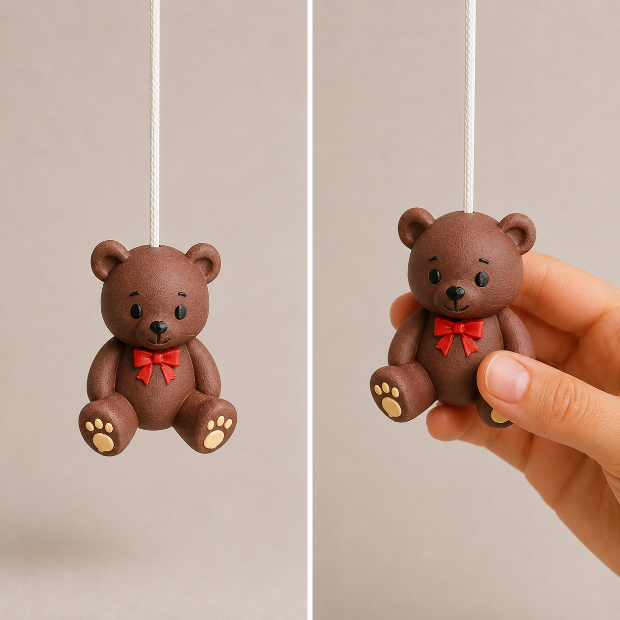 Cute bear novelty light pull