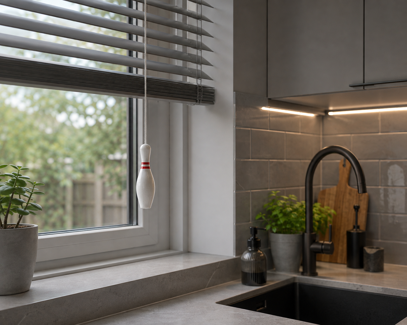 Bowling Pin Blind Pull & Light Pull