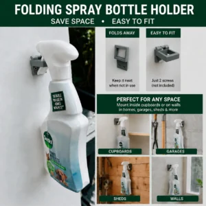 Folding Spray Bottle Holder | Wall Mounted Storage for Cleaning Sprays |