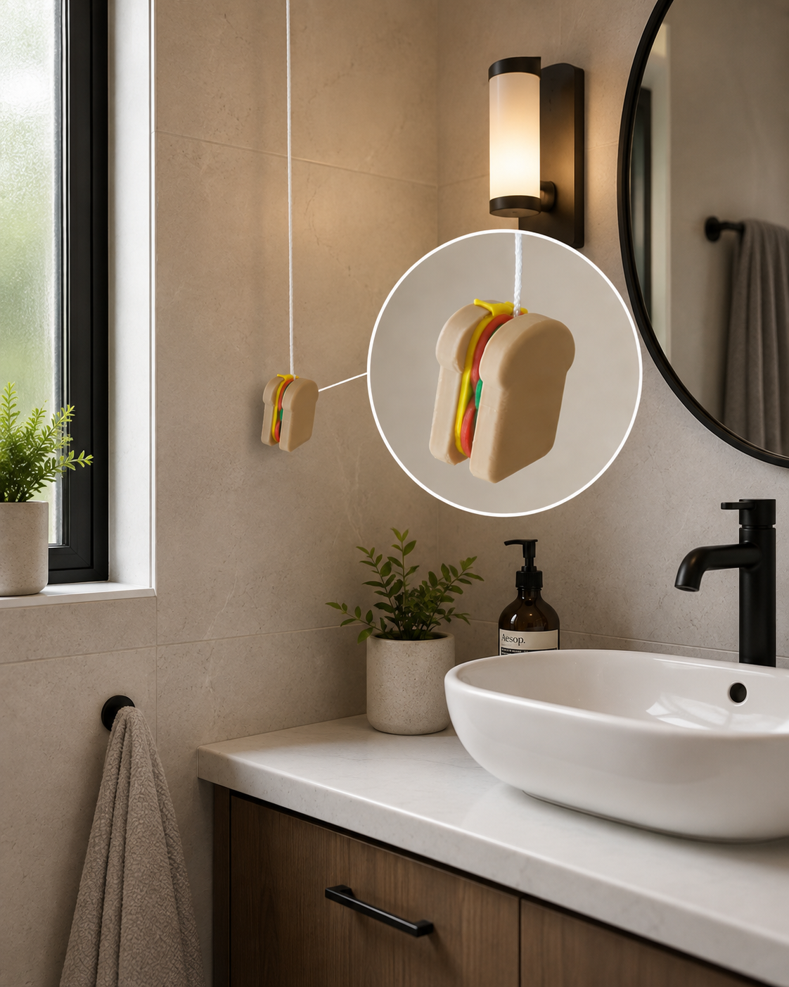 Unusual Light Pulls - Bathroom - Sandwich