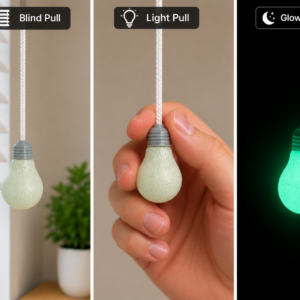 Glow in the Dark Light Bulb Light Pull & Blind Pull – Novelty Bathroom Handle