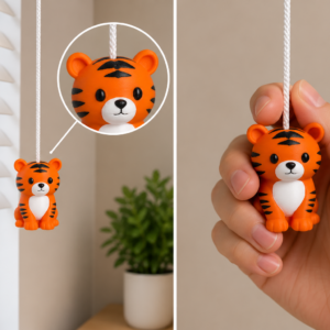 cute tiger light pull