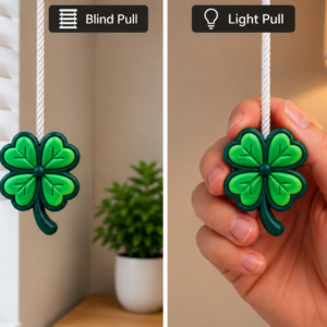 Clover Light Pull & Blind Pull Cord Handle – Lucky Shamrock Design
