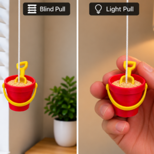 Bucket & Spade Light Pull & Blind Pull Cord Handle – Seaside Beach Design